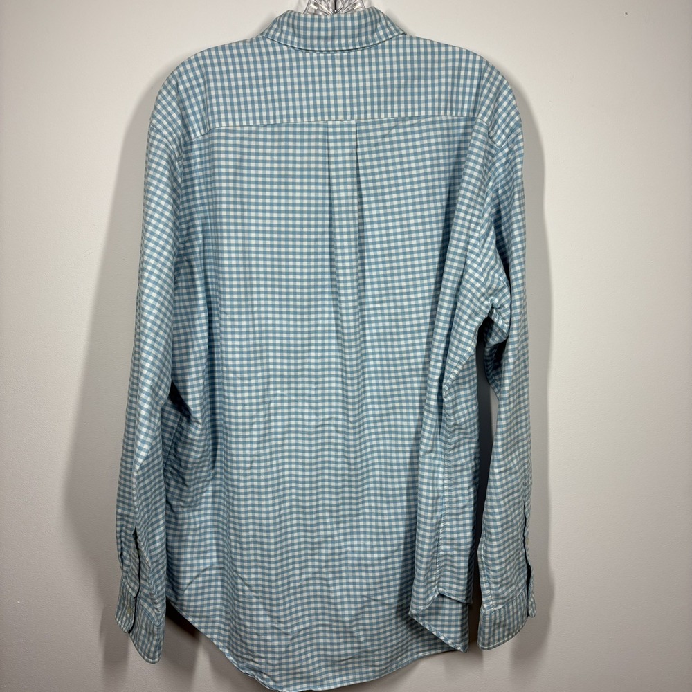 Ralph Lauren Men Gingham Check Shirt Size XL Light Blue‎ Long Sleeve Button Down - Picture 4 of 10